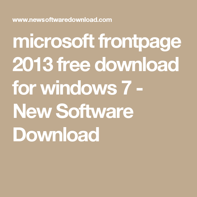 frontpage download for windows 10